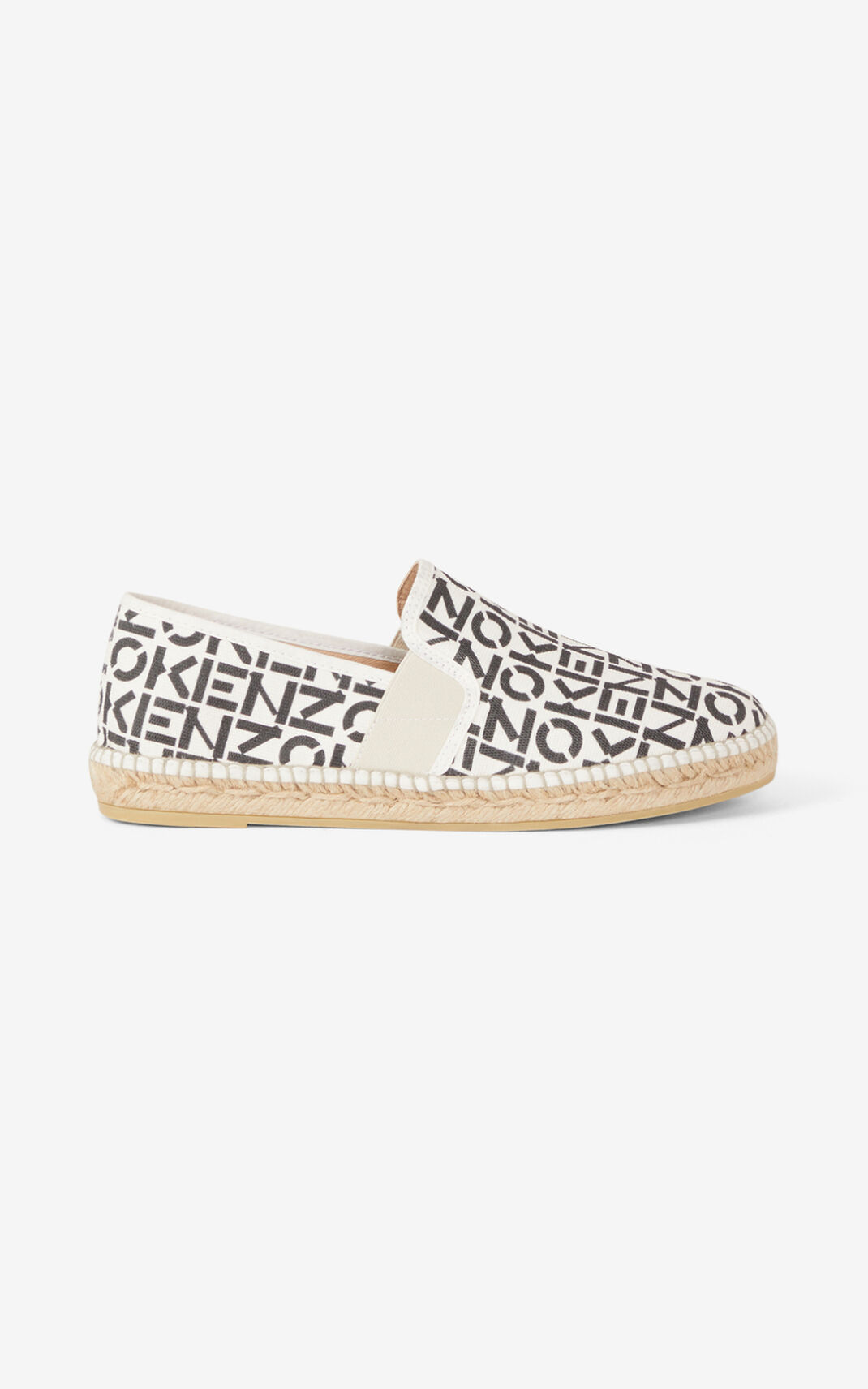 Kenzo Sport elasticated monogram Alpargatas Mujer Gris | 6098453-EN